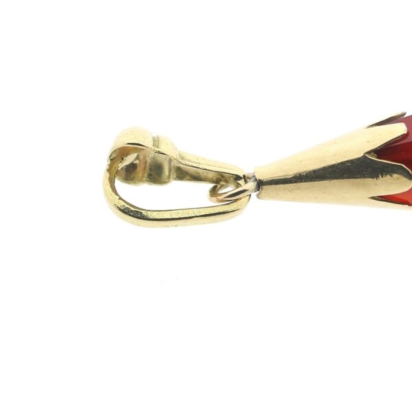Gouden hanger met carneool | Vintage