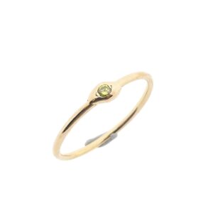 14 karaat roségouden ring met gele diamant