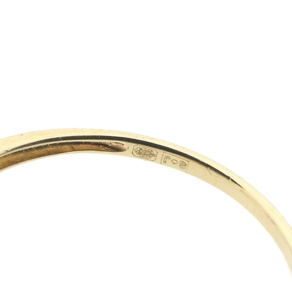 Gouden entourage ring met diamant | 0,095 ct.