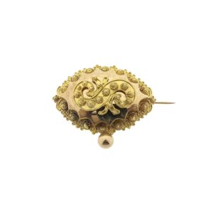 14 karaat gouden broche van een mutsenbel