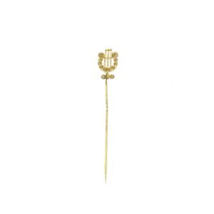 14 karaat gouden reversspeld/dasspeld van een harp