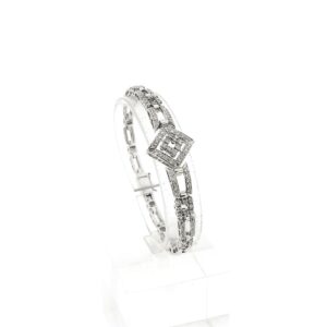 Exclusief 18 karaat witgouden armband met diamanten