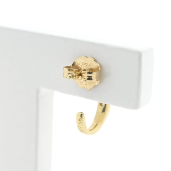 Gouden oorstekers met citrien en diamant | 0,08 ct.