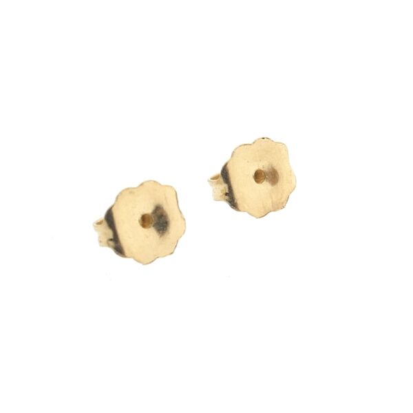 Gouden oorstekers met citrien en diamant | 0,08 ct.