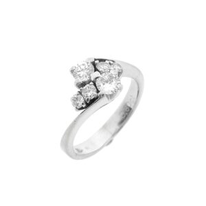 18 krt. Witgouden ring met diamant | 0,80 ct.
