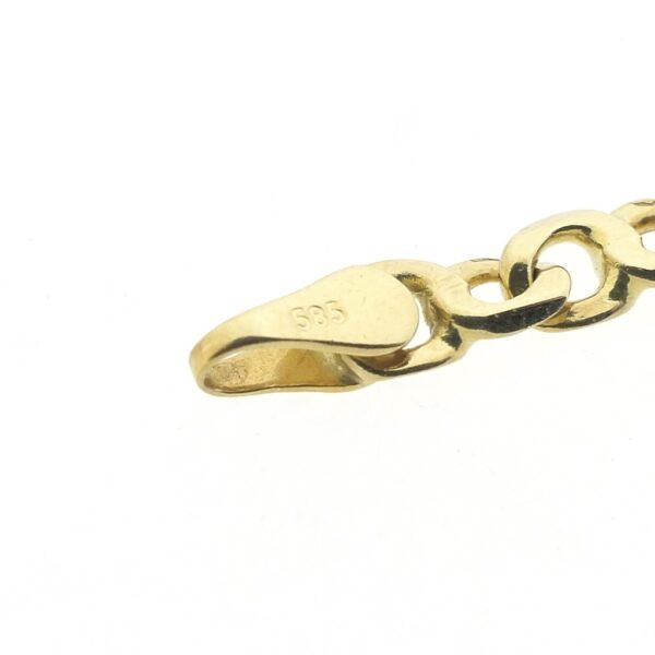 Bicolor gouden fantasie schakel ketting | 51,5 cm