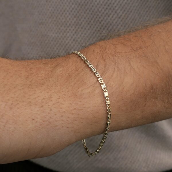Gouden marine schakel armband | 20,5 cm