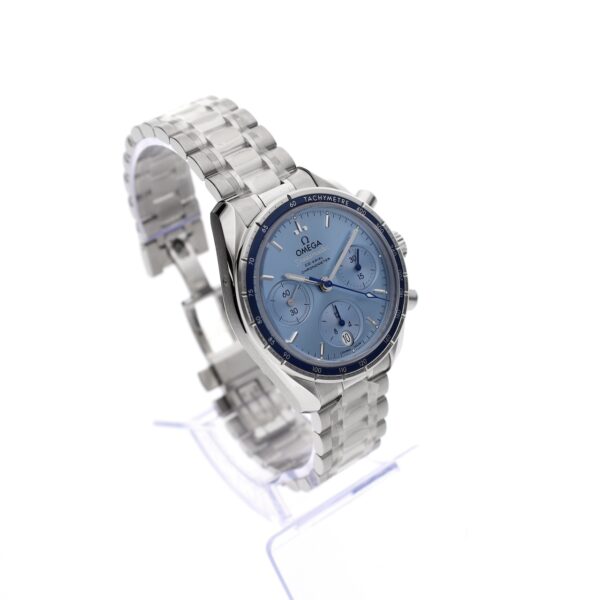 Omega Speedmaster 38 'Blue' 324.30.38.50.03.001; Chronograaf horloge (Full-set 03-2025)