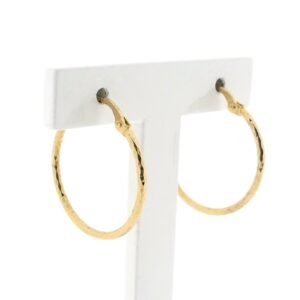 14 karaat geelgouden oorringen met diameter 23,5 mm