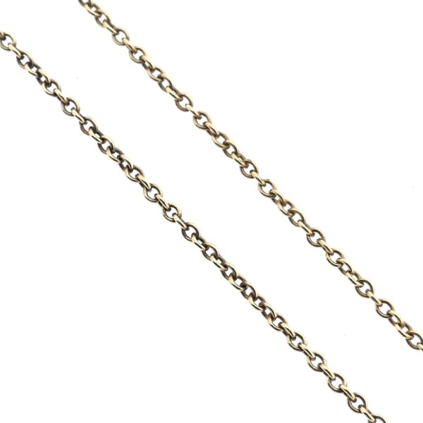 Gouden collier met granaat stenen | 47 cm