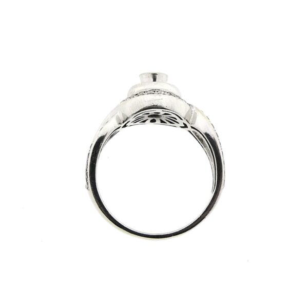 Witgouden rijring met diamant | 0,40 ct.